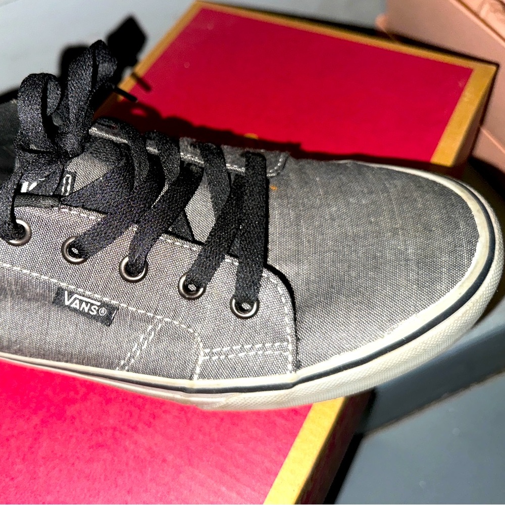 Vans, gray sneakers size 9